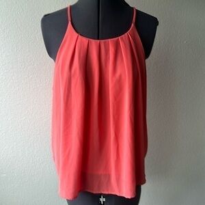 JJ Perfection top Coral size Medium Polyester blouse summer